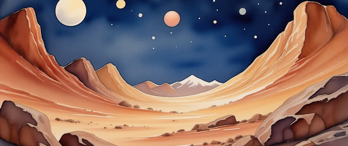 landscape of a planet