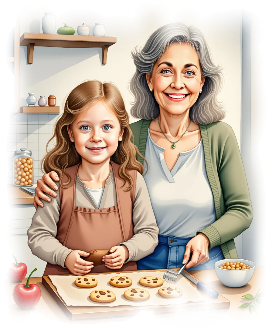 Emma und Aurora backen zusammen
