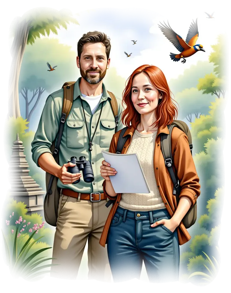 Laura and Alex romantic adventure — personalized AI storybook illustration