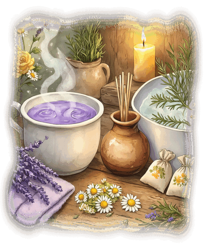 Lavender herbal wellness ritual
