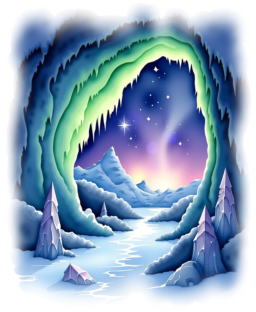Magische Weihnachtsszenen mit Nordlichtern