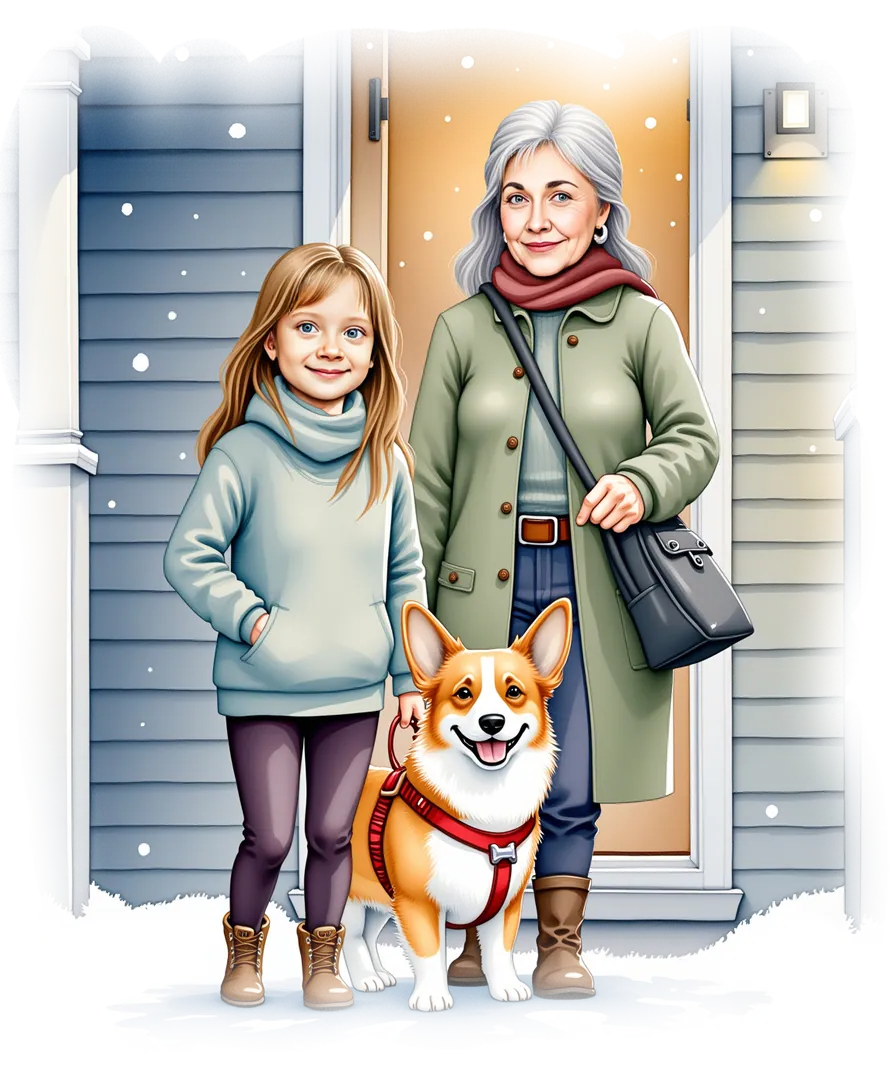 Emma, Aurora und Pedro zusammen