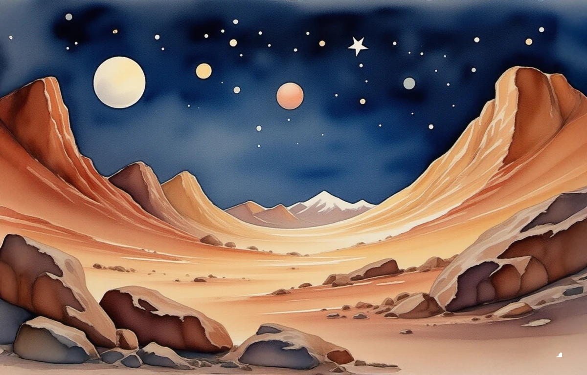 landscape of a planet